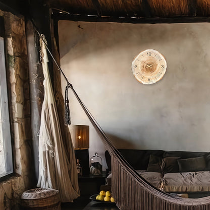 Rustic Chic Wooden Wall Clock