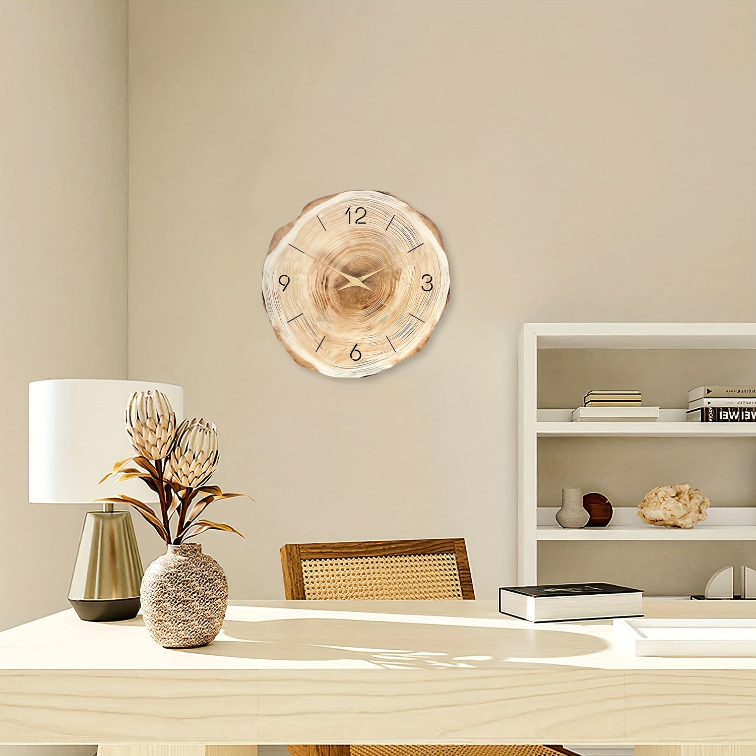 Rustic Chic Wooden Wall Clock - Yeezlab