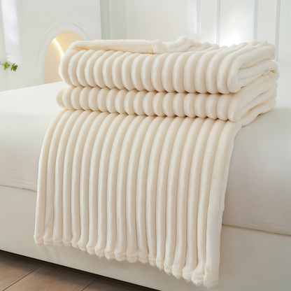 Cozy Plaid Fleece Throw Blanket