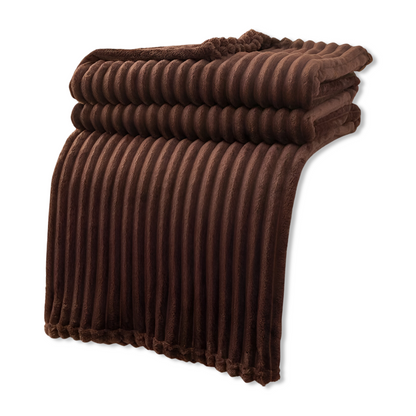 Cozy Plaid Fleece Throw Blanket