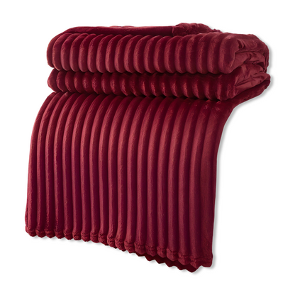 Cozy Plaid Fleece Throw Blanket