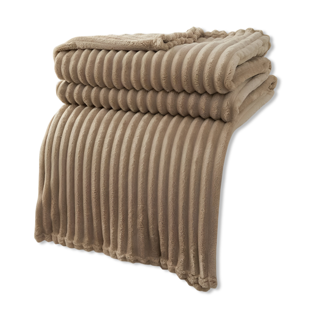 Cozy Plaid Fleece Throw Blanket
