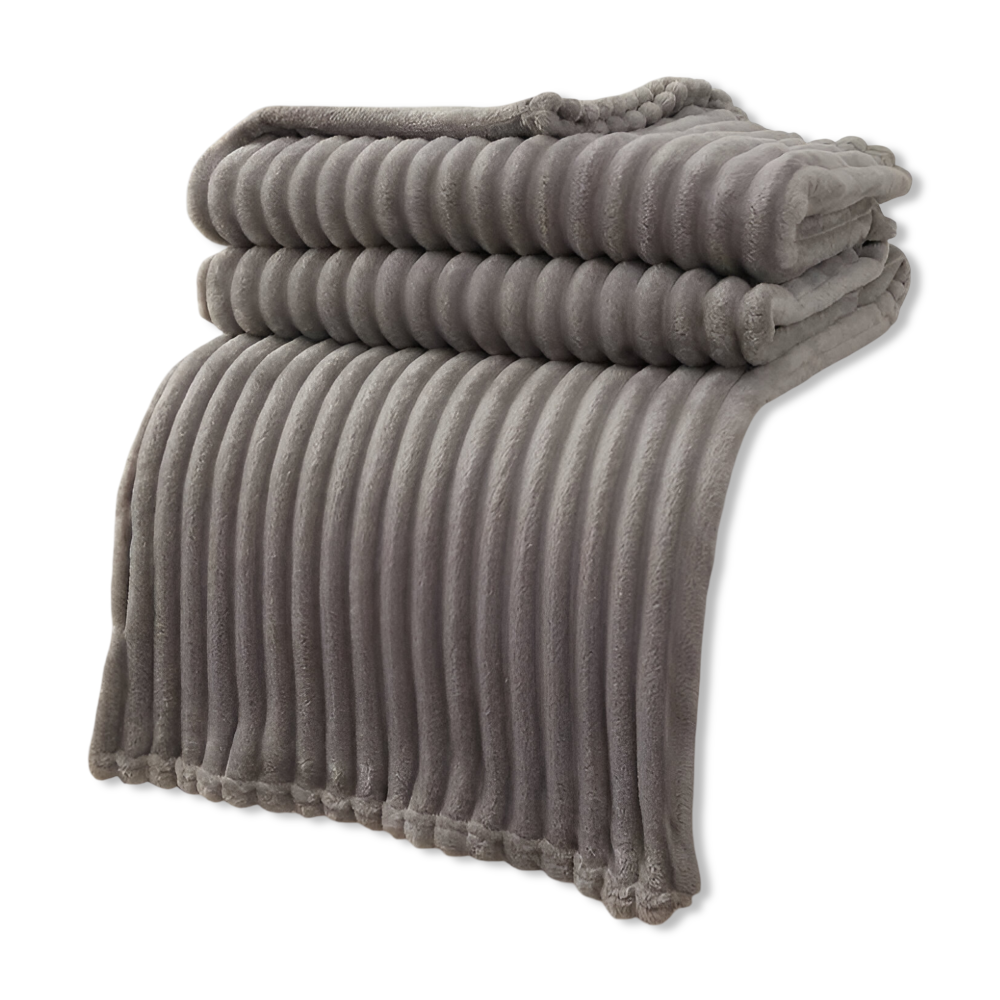 Cozy Plaid Fleece Throw Blanket