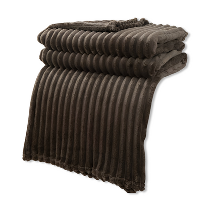 Cozy Plaid Fleece Throw Blanket