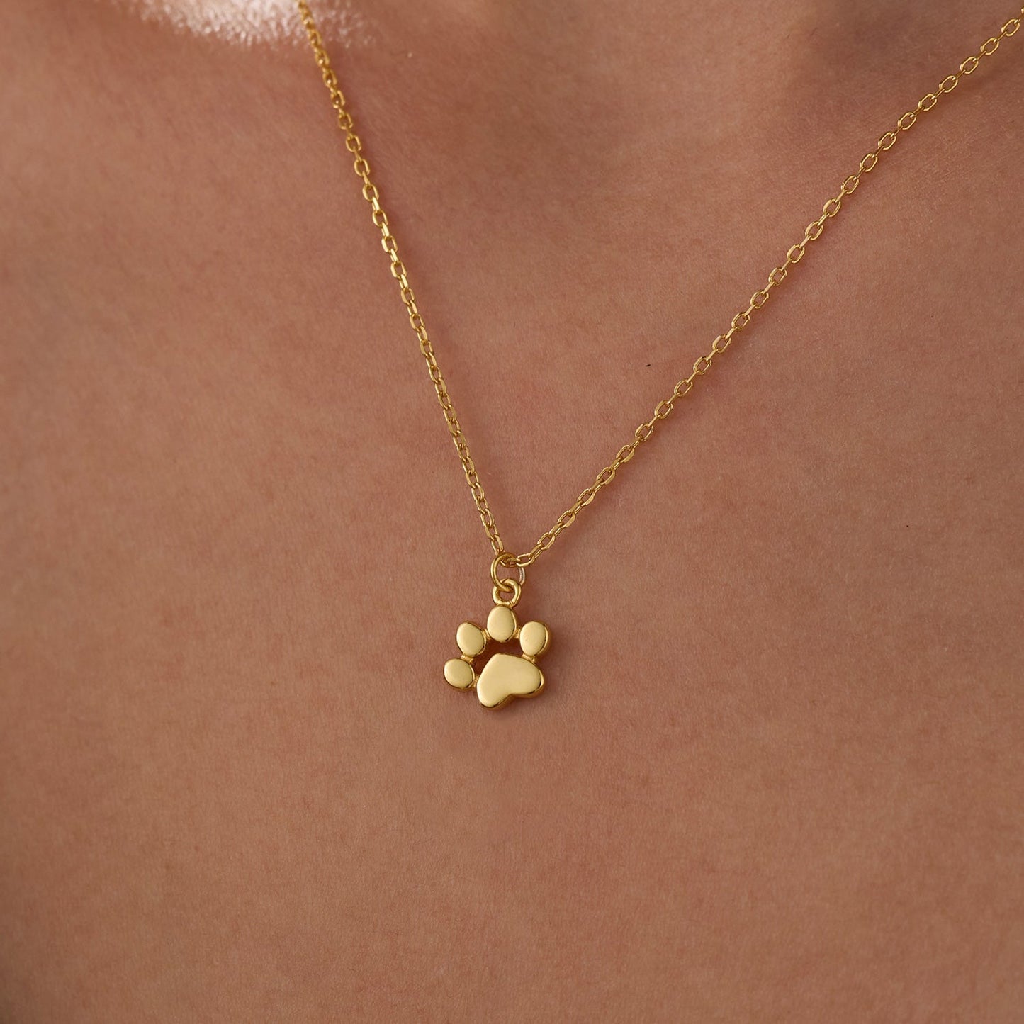 Petite Paw Charm Necklace for Animal Enthusiasts