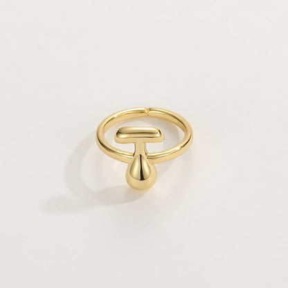 Fashionable Alphabet Initial Ring