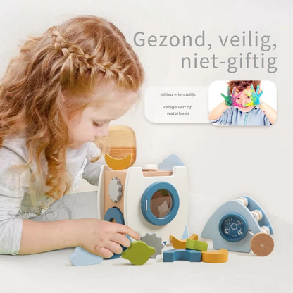 Sustainable Wooden Building Blocks Set