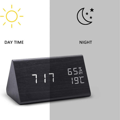 Wooden Digital LED Clock Radio Alarm