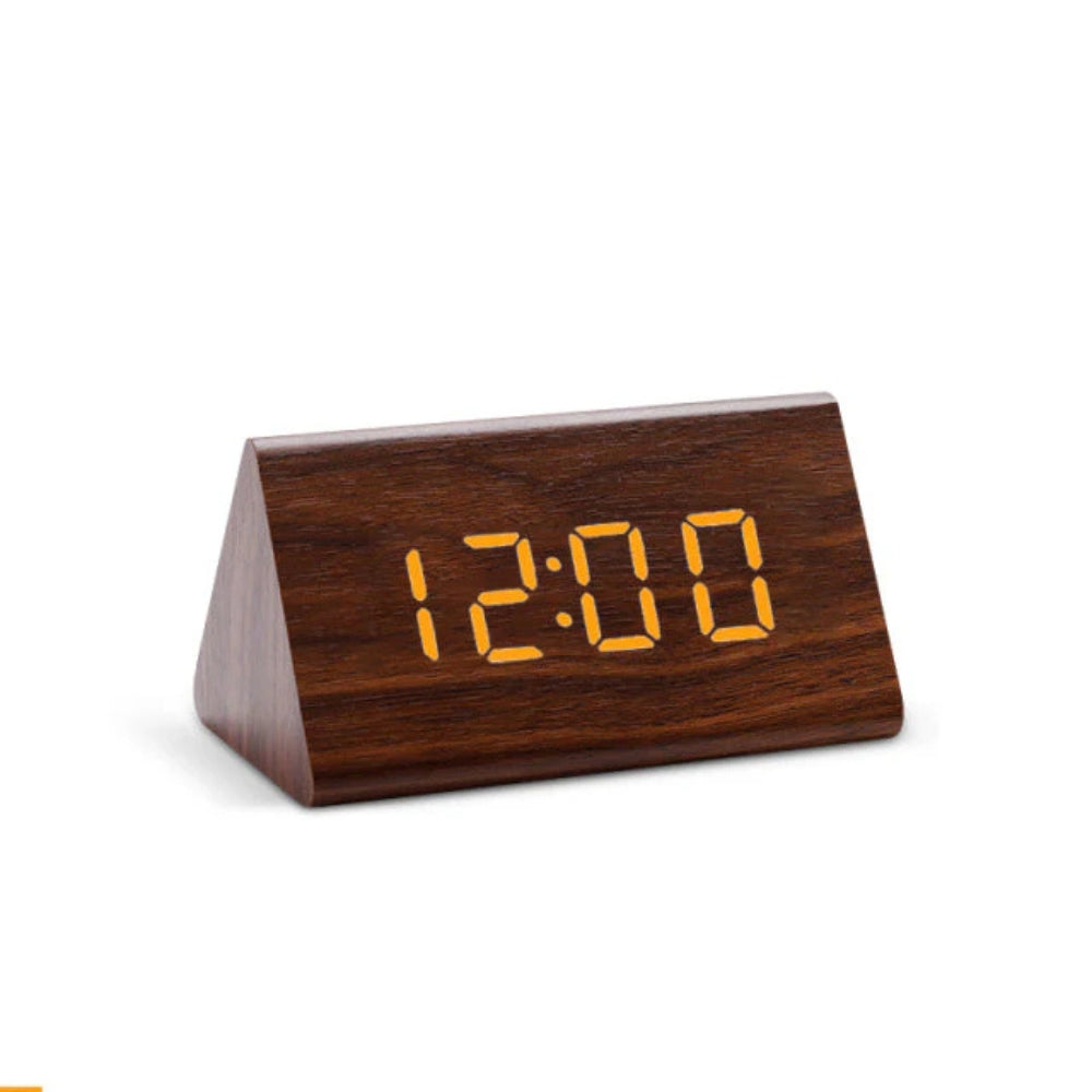 Wooden Digital LED Clock Radio Alarm
