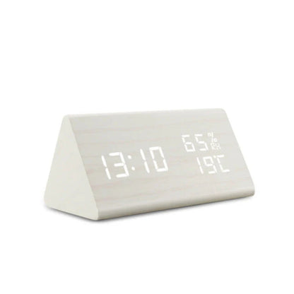 Wooden Digital LED Clock Radio Alarm