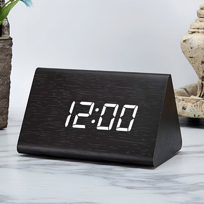 Wooden Digital LED Clock Radio Alarm