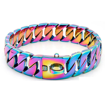 Strong Metal Dog Collar - Durable Stainless Steel Necklace