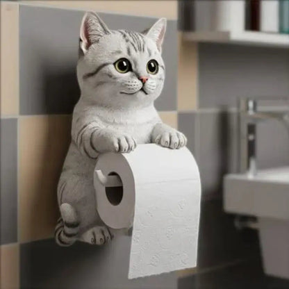 Fun Cat Wall Toilet Paper Holder