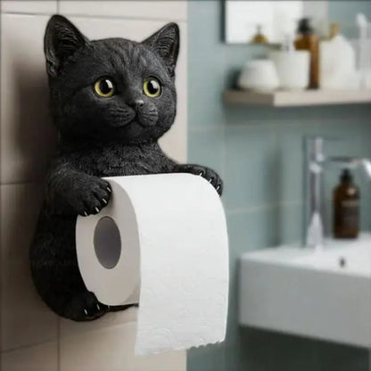 Fun Cat Wall Toilet Paper Holder