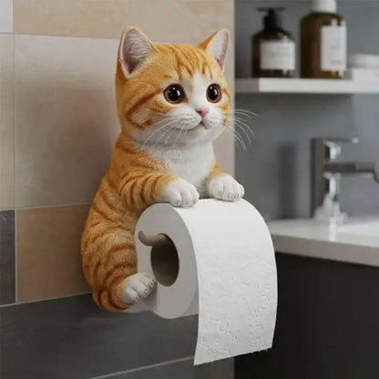 Fun Cat Wall Toilet Paper Holder