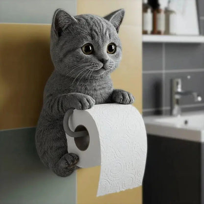Fun Cat Wall Toilet Paper Holder - Yeezlab