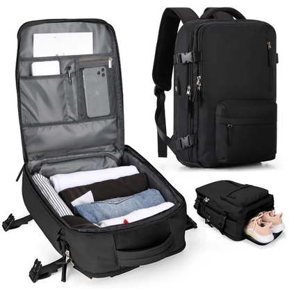 Spacious Hiking Backpack with Shoe Compartment