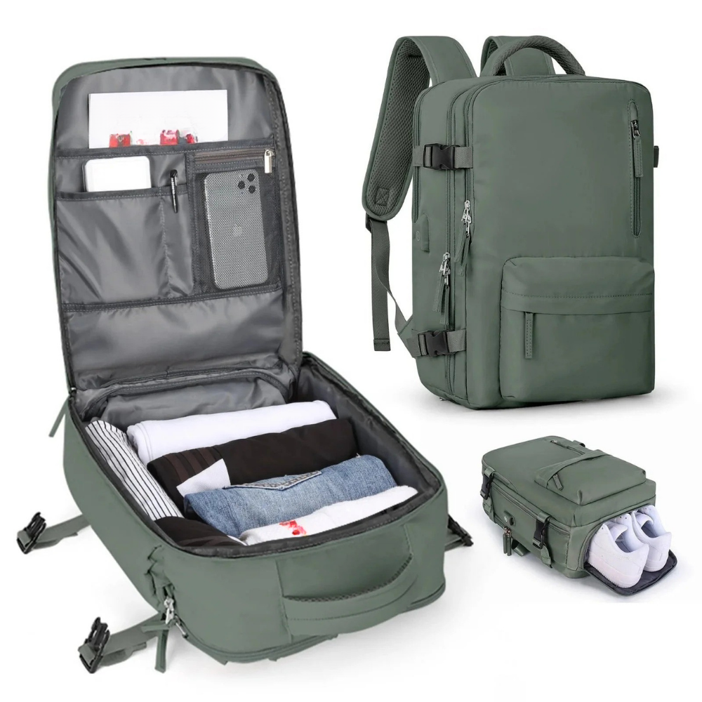 Spacious Hiking Backpack with Shoe Compartment