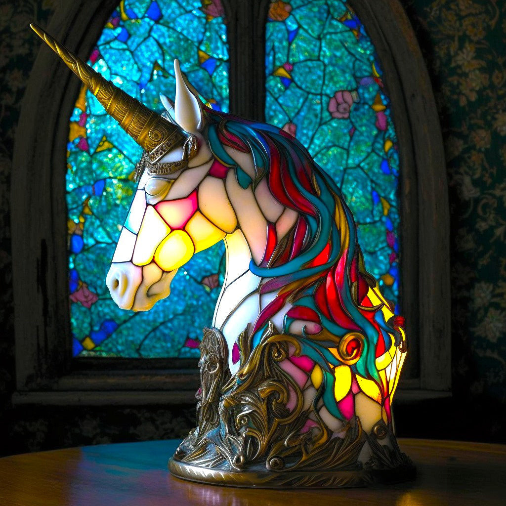 Colorful Animal Glass Table Lamp Decoration