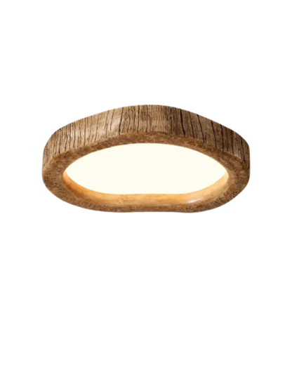 Rustic Wooden Round Ceiling Light
