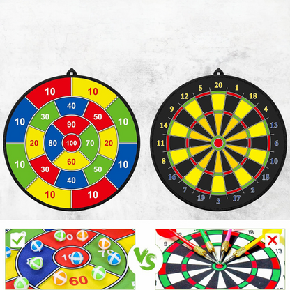 Fun Target Game with Bright Colored Darts