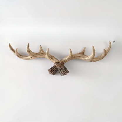 Rustic Wooden Antler Coat Hook