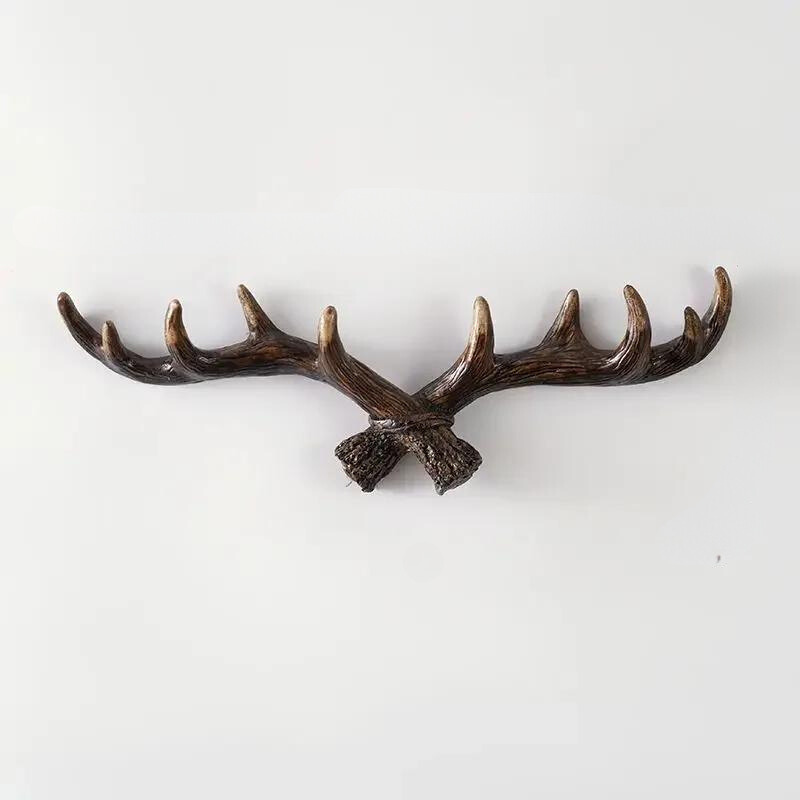 Rustic Wooden Antler Coat Hook