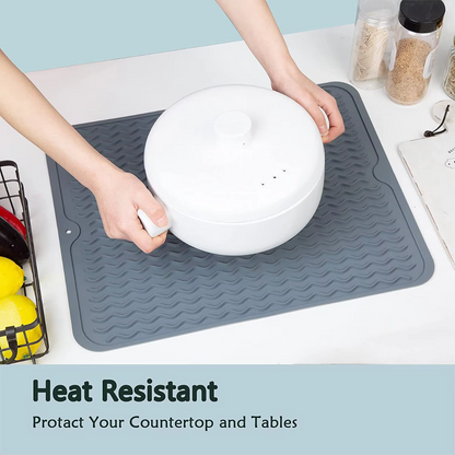 Durable Silicone Kitchen Mat, Heat Resistant & Easy Clean