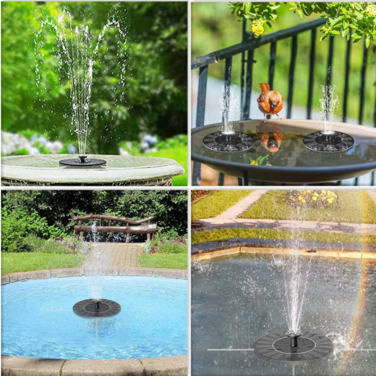 Natural Outdoor Bird Water Fountain