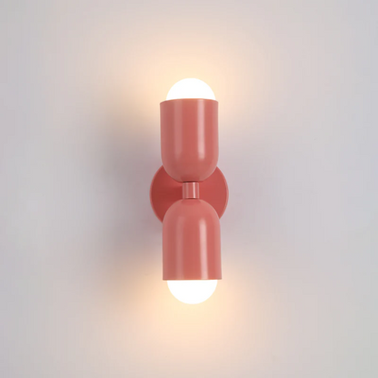 Colorful Dual LED Wall Lamp in Metal Frame