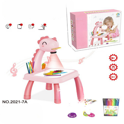 Artistic LED Drawing Table with Built-in Projector