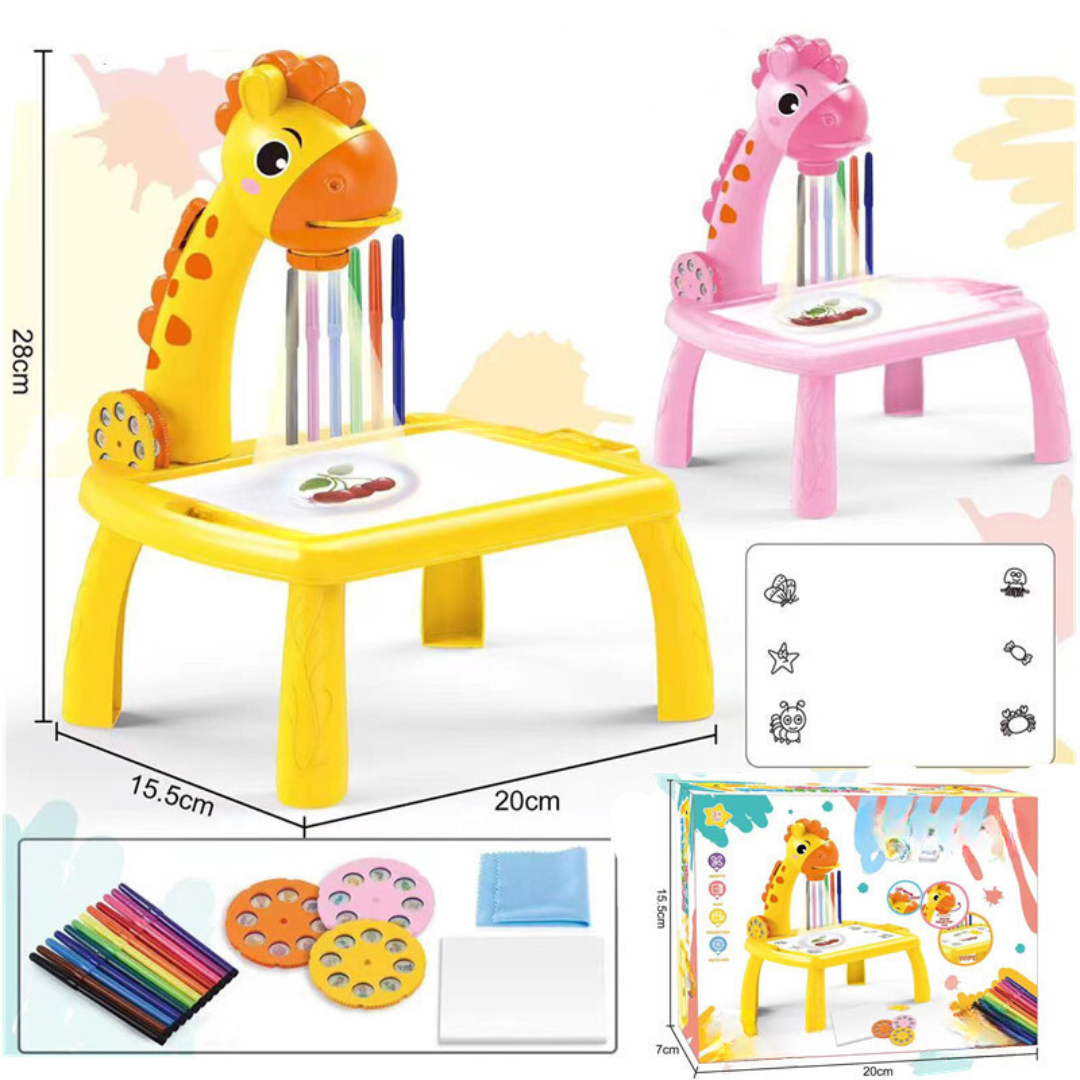 Artistic LED Drawing Table with Built-in Projector