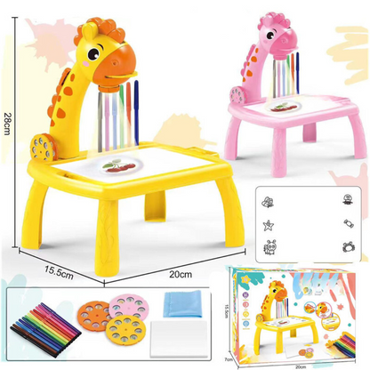Artistic LED Drawing Table with Built-in Projector