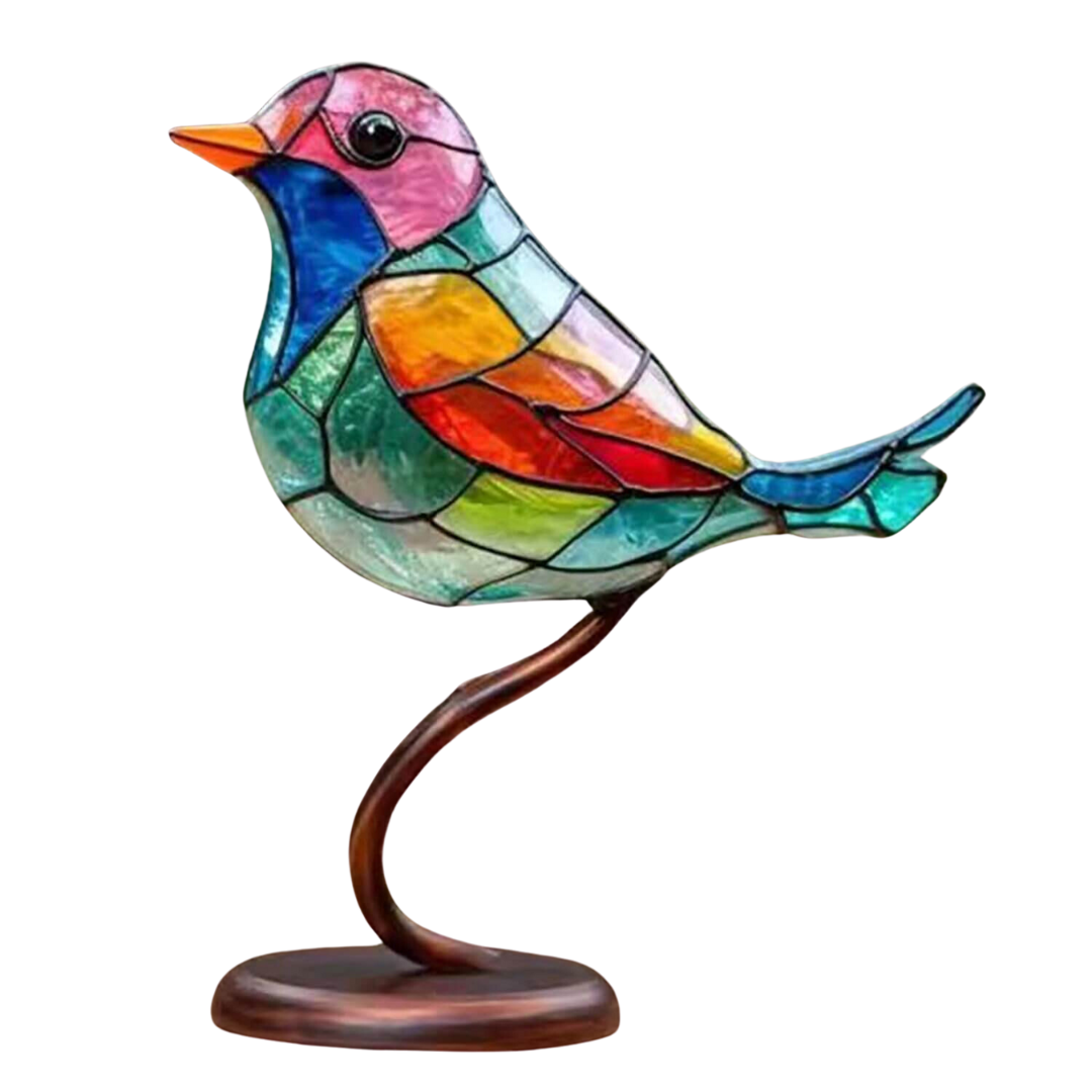 Vibrant Bird Perch Home Decor Figurine - Yeezlab