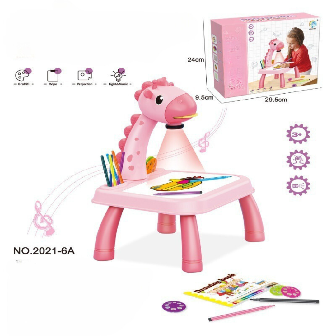 Artistic LED Drawing Table with Built-in Projector