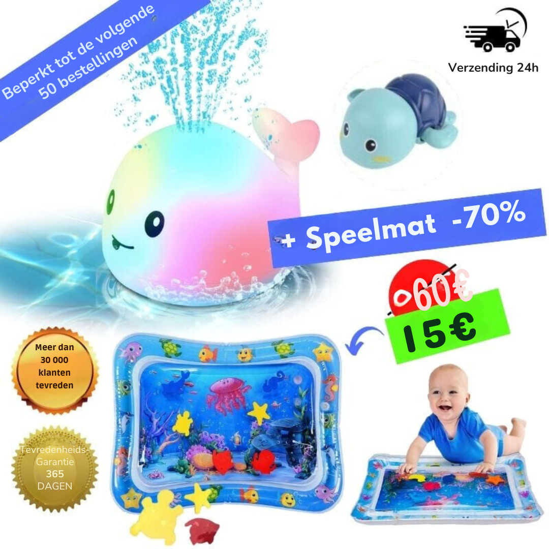 Colorful Whale Bath Toy Set