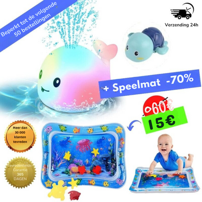 Colorful Whale Bath Toy Set