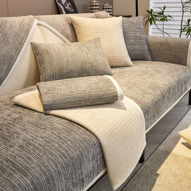 Pet Friendly Fleece Sofa Covers Scratch Resistant