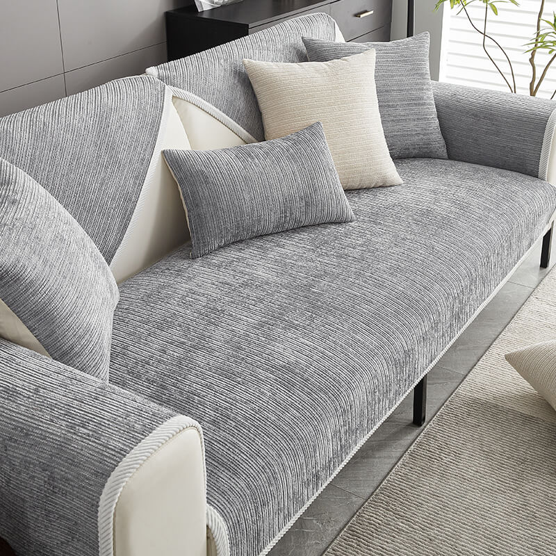 Pet Friendly Fleece Sofa Covers Scratch Resistant