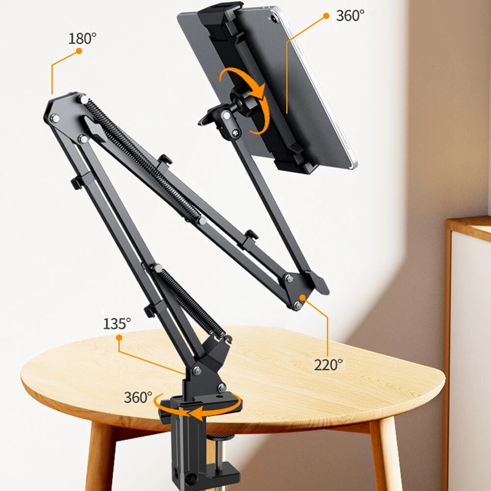 Portable Tablet Stand - Adjustable 360° Rotating Holder