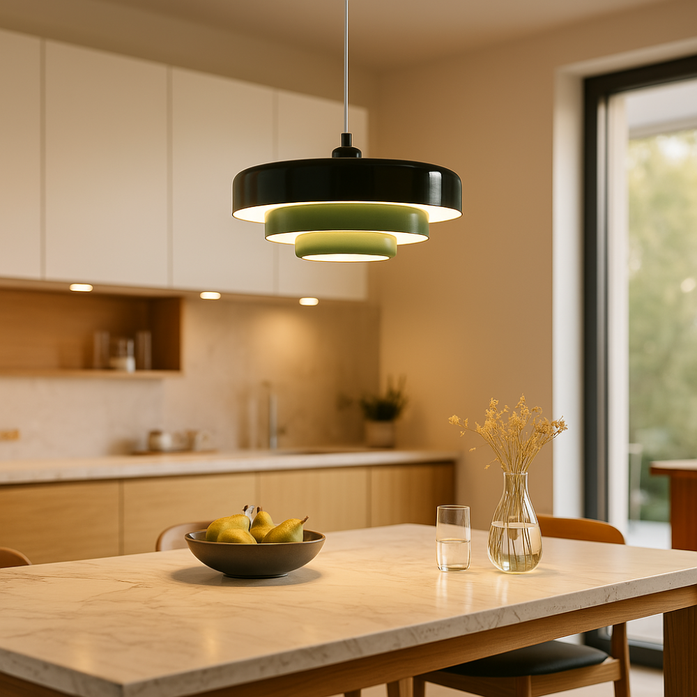Rustic Metal Pendant Light - Soft Warm LED Lighting - Yeezlab