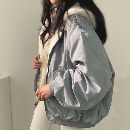 Cozy Reversible Women's Fleece Hooded Jacket