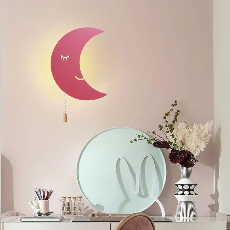 Contemporary Moon Wall Light Fixture