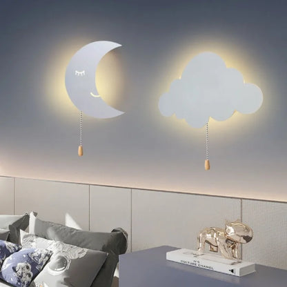 Contemporary Moon Wall Light Fixture