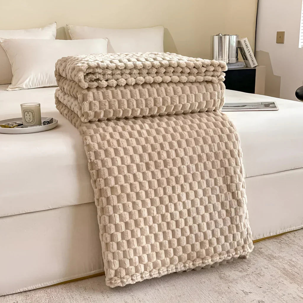 Plush Throw Blanket for Sofa and Bed