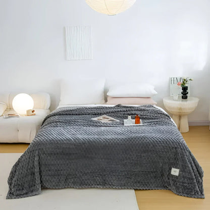 Plush Throw Blanket for Sofa and Bed
