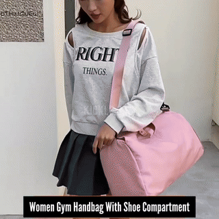 Women's Fitness Tote Bag with Sneaker Pocket