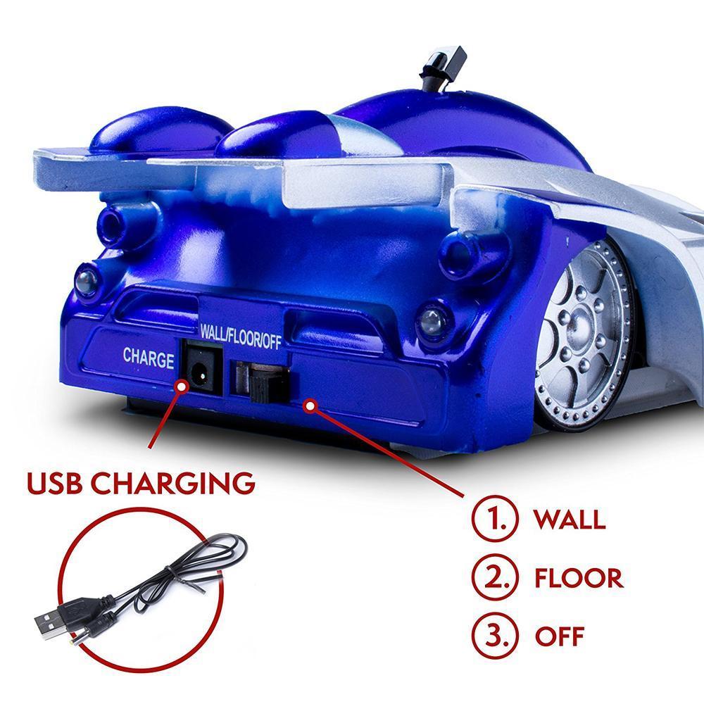 Fast RC Wall Crawler Car with Bright LED Lights