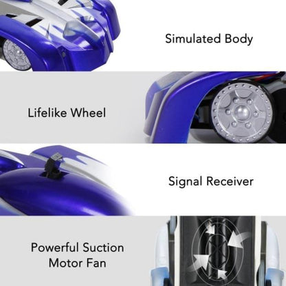 Fast RC Wall Crawler Car with Bright LED Lights