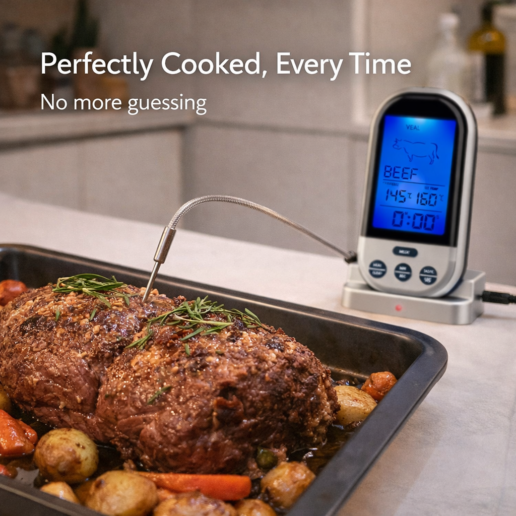 Wireless Meat Thermometer with Probe